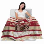 customized arizona diamondbacks floral stripes red white blanket best selling