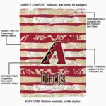 customized arizona diamondbacks floral stripes red white blanket best selling