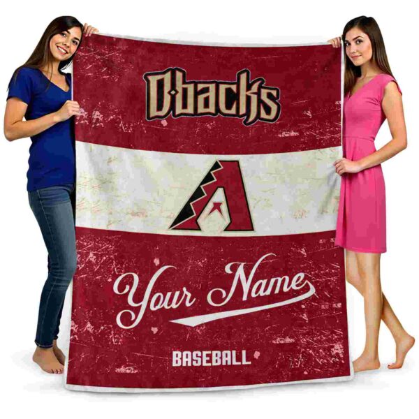 customized arizona diamondbacks grunge texture red white blanket fashion forward