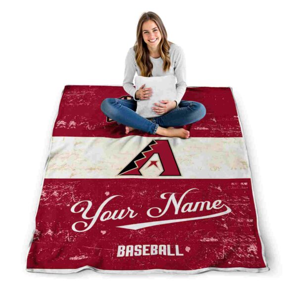 customized arizona diamondbacks grunge texture red white blanket high quality
