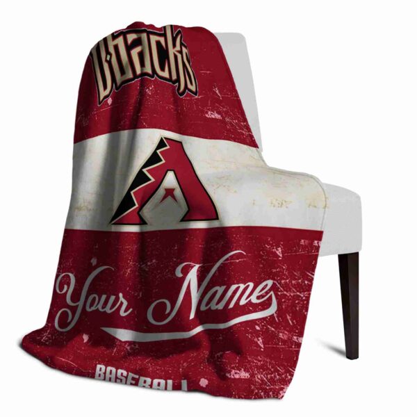 customized arizona diamondbacks grunge texture red white blanket top rated