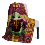 customized arizona state sun devils baby yoda maroon blanket best selling