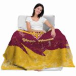 customized arizona state sun devils grunge streaks maroon blanket best selling