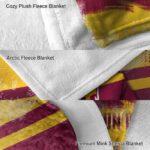 customized arizona state sun devils grunge streaks maroon blanket best selling