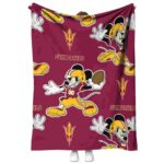 customized arizona state sun devils mickey maroon blanket best selling
