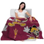customized arizona state sun devils mickey maroon blanket best selling