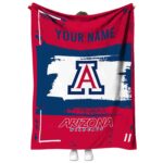 Customized Arizona Wildcats Paint Strokes Red White Blanket 1 customized arizona wildcats paint strokes red white blanket best selling
