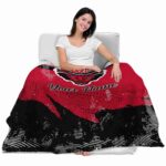 customized arkansas state red wolves grunge streaks scarlet blanket best selling