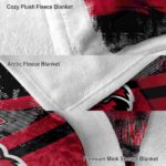 customized arkansas state red wolves grunge streaks scarlet blanket best selling