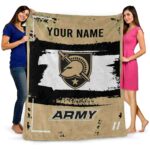 customized army black knights paint strokes gold white blanket best selling