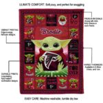 customized atlanta falcons baby yoda red blanket new arrival