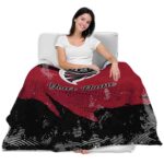 customized atlanta falcons grunge streaks red blanket best selling