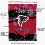 customized atlanta falcons grunge streaks red blanket best selling