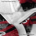 customized atlanta falcons grunge streaks red blanket best selling