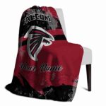 customized atlanta falcons grunge streaks red blanket best selling