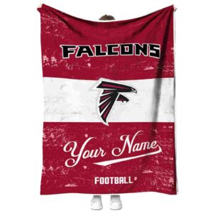 customized atlanta falcons grunge texture red white blanket best selling