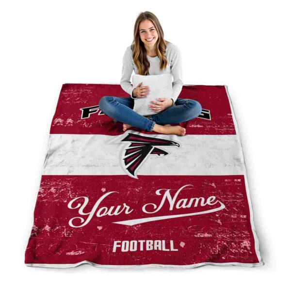 customized atlanta falcons grunge texture red white blanket high quality
