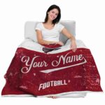 customized atlanta falcons grunge texture red white blanket latest model