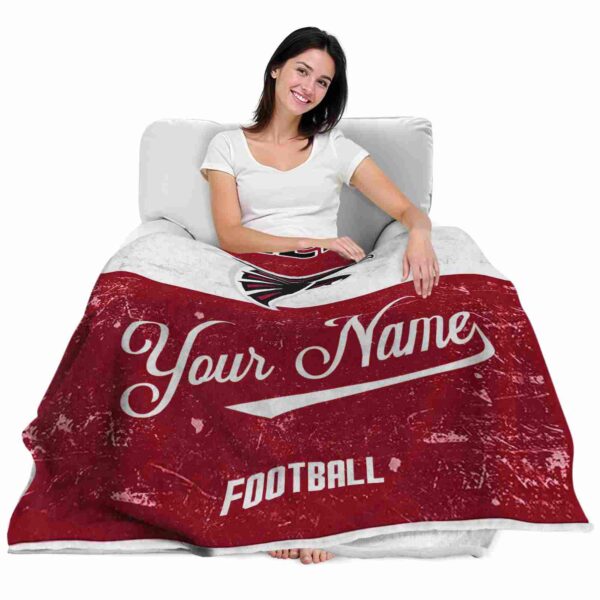 customized atlanta falcons grunge texture red white blanket latest model