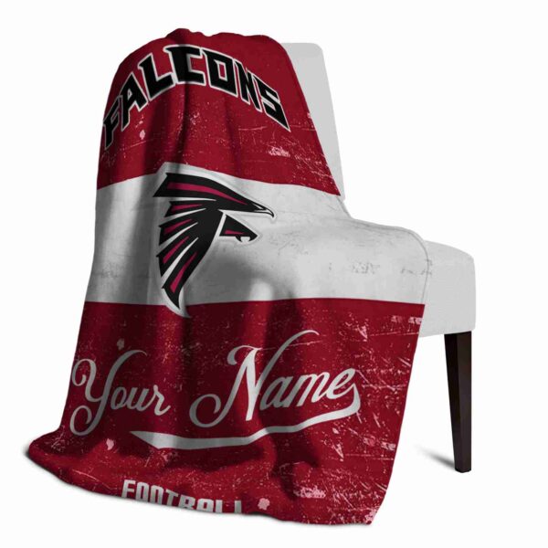 customized atlanta falcons grunge texture red white blanket top rated