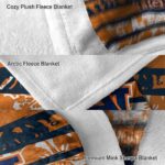 customized auburn tigers floral stripes navy blue white blanket best selling