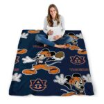 customized auburn tigers mickey navy blue blanket best selling