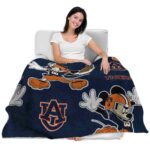 customized auburn tigers mickey navy blue blanket best selling
