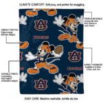 customized auburn tigers mickey navy blue blanket best selling