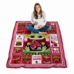 customized ball state cardinals baby yoda red blanket high quality
