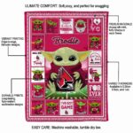 customized ball state cardinals baby yoda red blanket new arrival