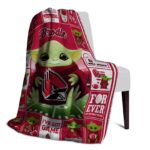 customized ball state cardinals baby yoda red blanket top rated