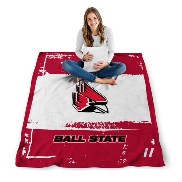 customized ball state cardinals paint strokes red white blanket high quality