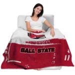 customized ball state cardinals paint strokes red white blanket latest model