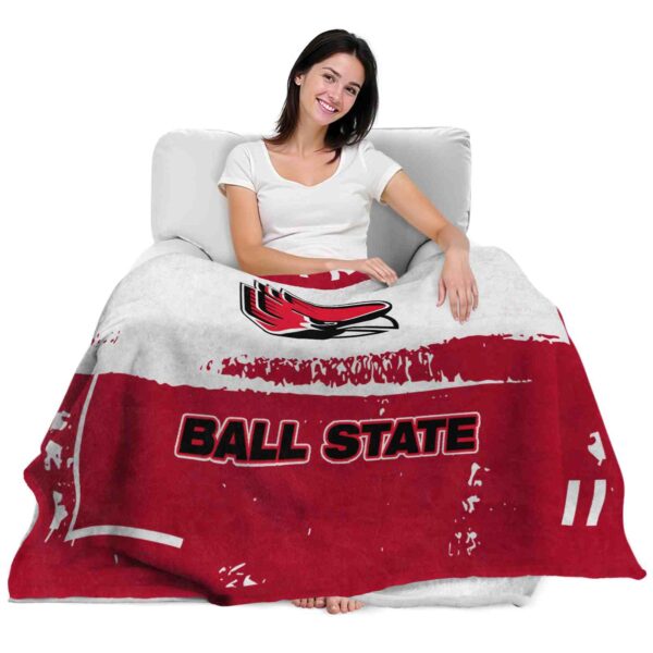 customized ball state cardinals paint strokes red white blanket latest model
