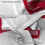 customized ball state cardinals paint strokes red white blanket premium grade