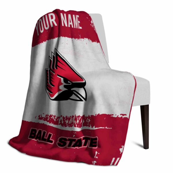 customized ball state cardinals paint strokes red white blanket top rated