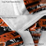 customized baltimore orioles floral stripes orange white blanket premium grade