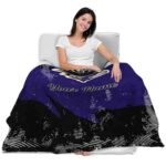 customized baltimore ravens grunge streaks purple blanket best selling