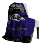 customized baltimore ravens grunge streaks purple blanket best selling