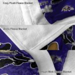 customized baltimore ravens mickey purple blanket best selling
