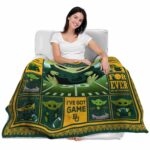 customized baylor bears baby yoda green blanket best selling