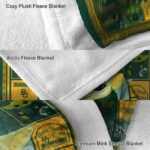 customized baylor bears baby yoda green blanket best selling