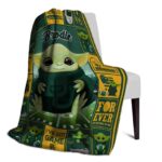 customized baylor bears baby yoda green blanket best selling