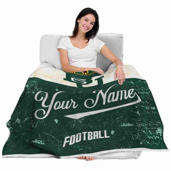 customized baylor bears grunge texture green white blanket latest model