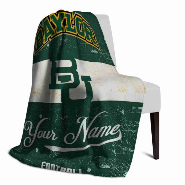 customized baylor bears grunge texture green white blanket top rated