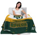 customized baylor bears paint strokes green white blanket best selling
