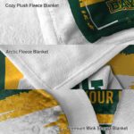 customized baylor bears paint strokes green white blanket best selling