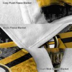 customized boston bruins grunge streaks gold blanket best selling