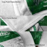 customized boston celtics grunge texture green white blanket best selling