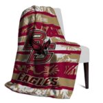 customized boston college eagles floral stripes maroon white blanket top rated